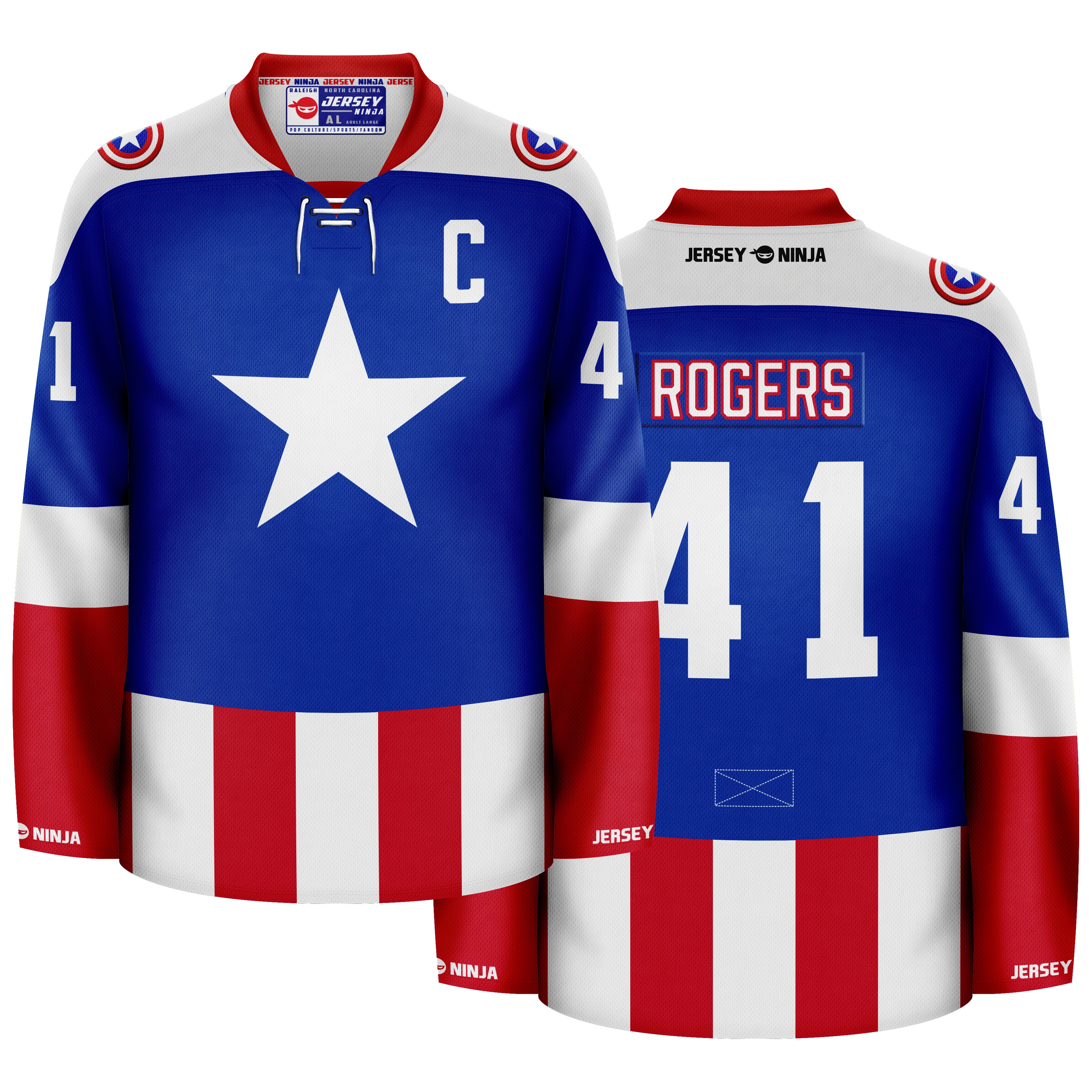 Captain America Home Hockey Jersey