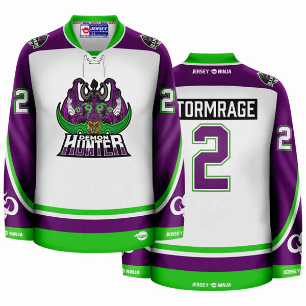 World of Warcraft Illidan Demon Hunter Hockey Jersey
