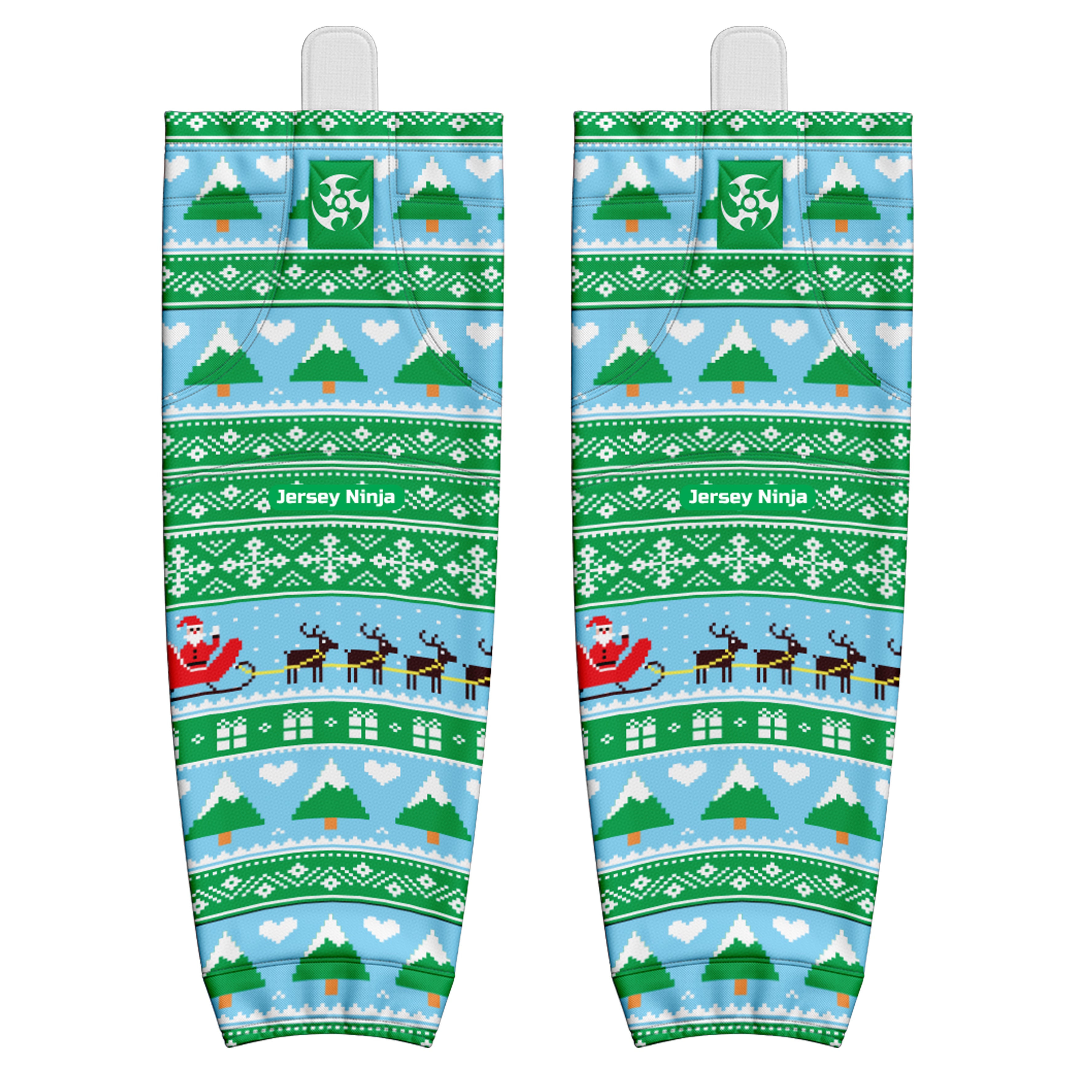 Pro Mesh Christmas Santa's Sleigh Hockey Socks