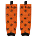 Pro Mesh Orange Spiderwebs Halloween Hockey Socks