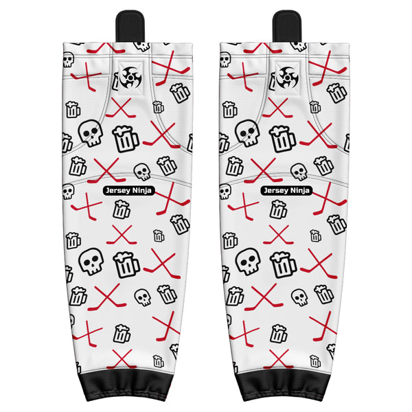 Pro Mesh Beer League Pro White Hockey Socks