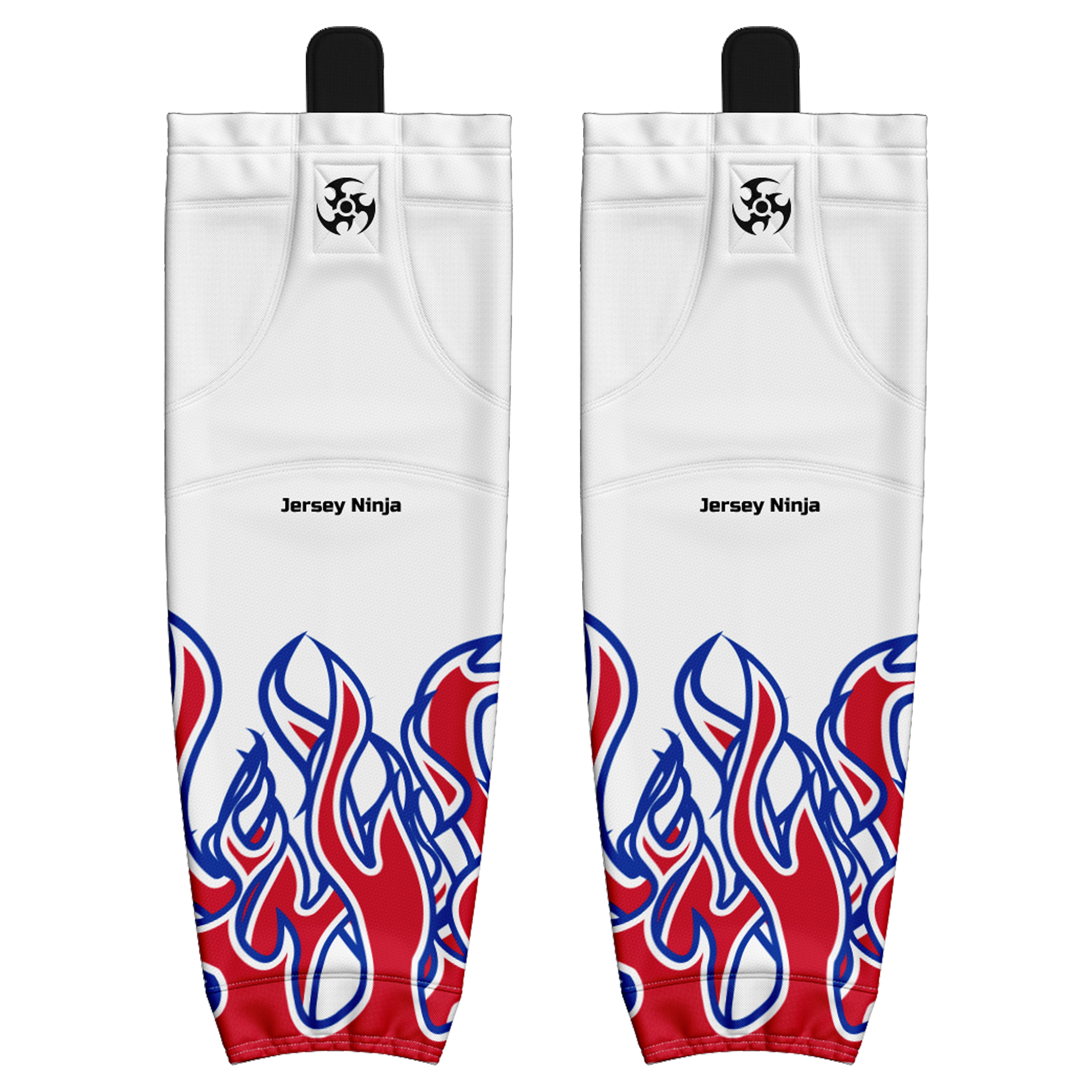 Pro Mesh Patriotic Flames White Hockey Socks