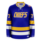 Charlestown Chiefs Reggie Dunlop Home Hockey Jersey