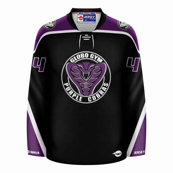Dodgeball Globo Gym Purple Cobras Hockey Jersey