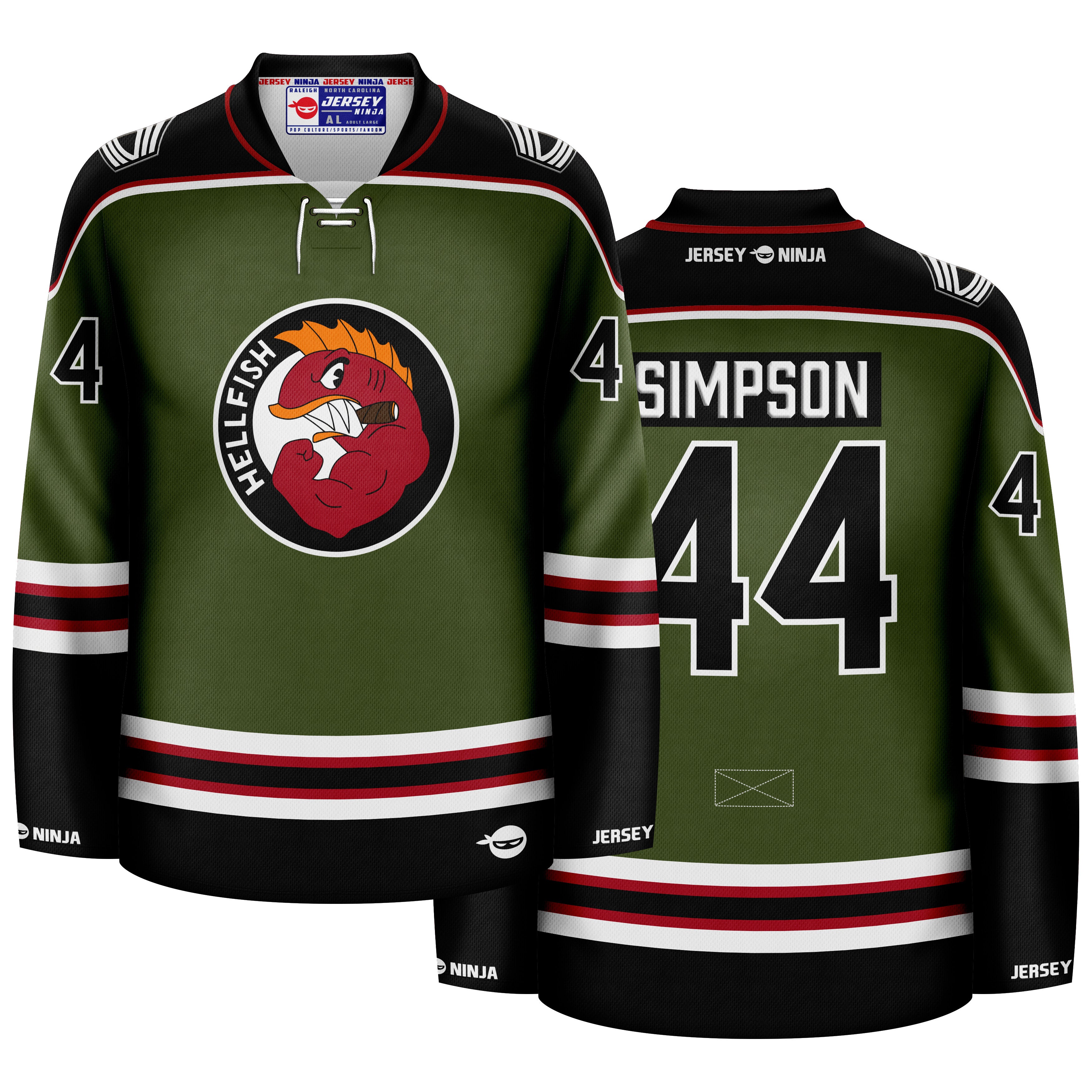 The Simpsons Flying Hellfish Hockey Jersey