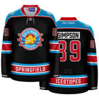 The Simpsons Springfield Iceotopes Black Hockey Jersey