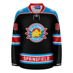The Simpsons Springfield Iceotopes Black Hockey Jersey