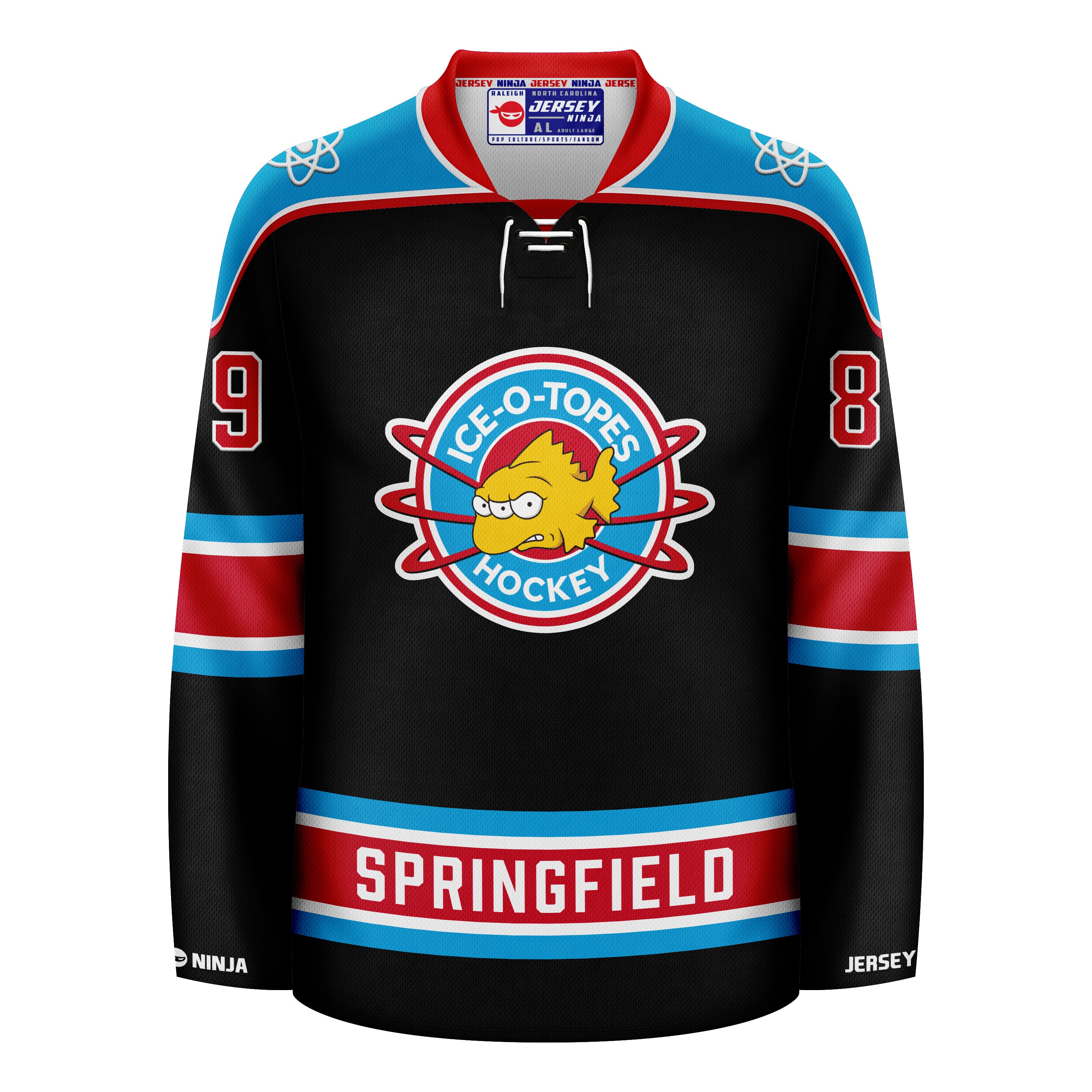 The Simpsons Springfield Iceotopes Black Hockey Jersey