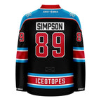 The Simpsons Springfield Iceotopes Black Hockey Jersey