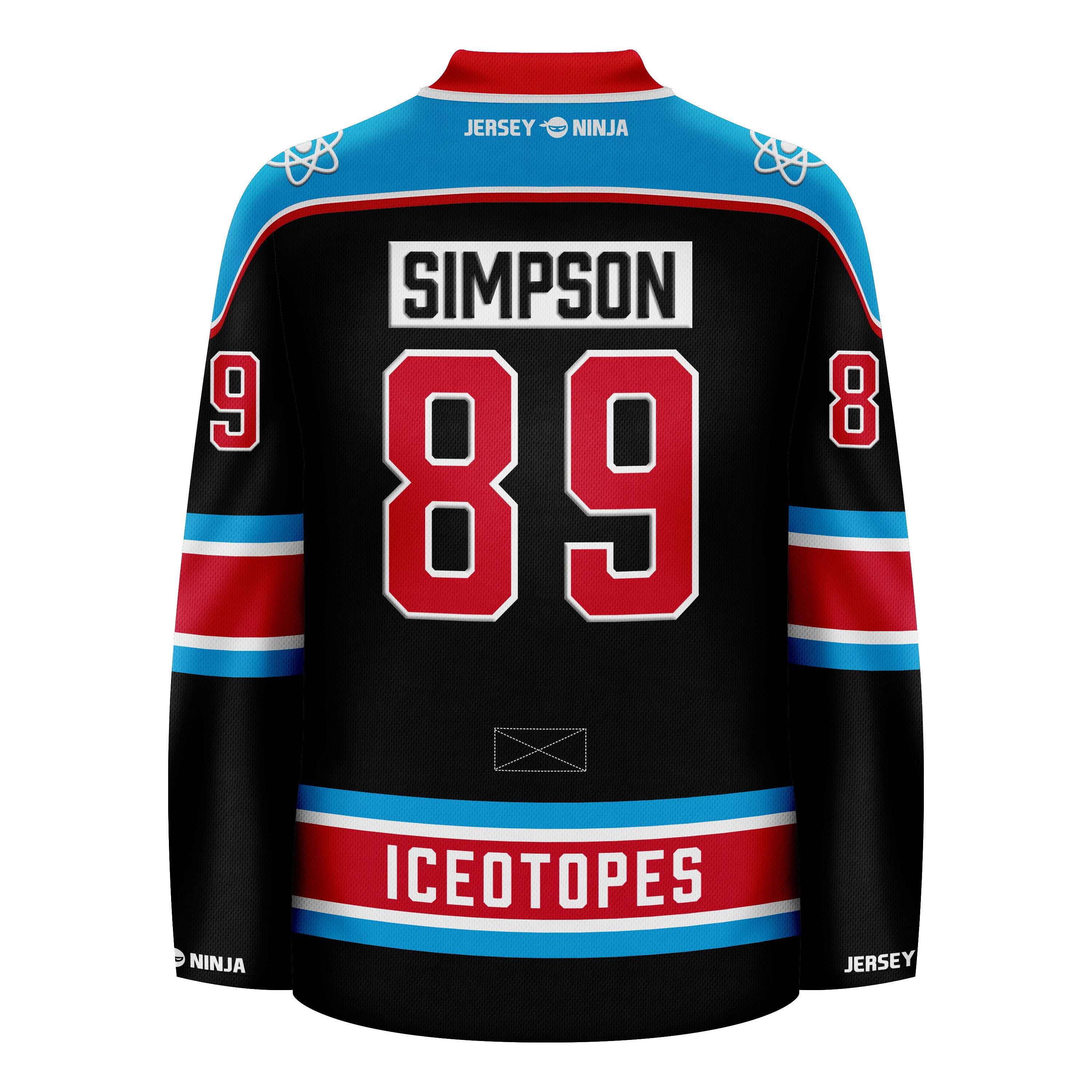 The Simpsons Springfield Iceotopes Black Hockey Jersey